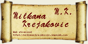 Milkana Krejaković vizit kartica